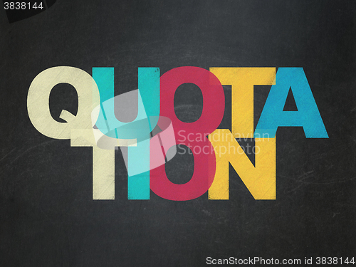 Image of Banking concept: Quotation on School Board background