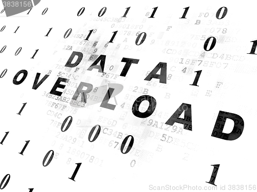 Image of Data concept: Data Overload on Digital background