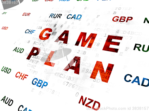 Image of Finance concept: Game Plan on Digital background