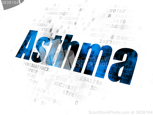 Image of Medicine concept: Asthma on Digital background