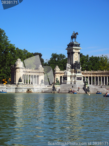 Image of editorial  monument to King Alfonso XII in Retiro Park Madrid Sp