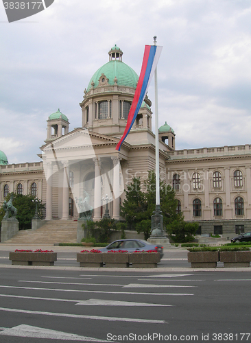 Image of Serbian Parliament building in Belgrade Serbia Europe