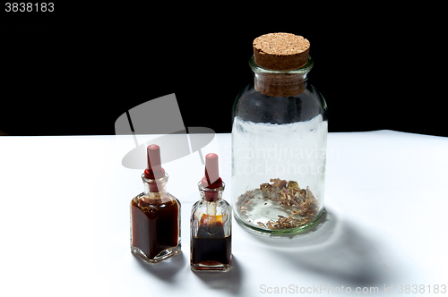 Image of glass bottles with herbal extracts