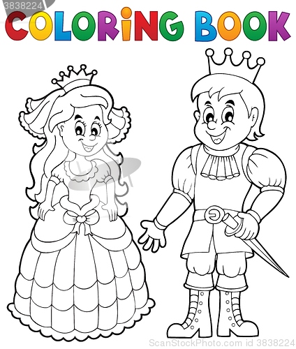 Image of Coloring book princess and prince