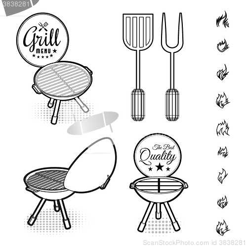 Image of Barbecue grill vector