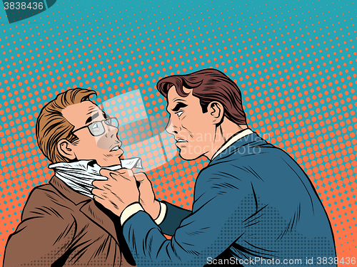 Image of Conflict men fight quarrel businessman