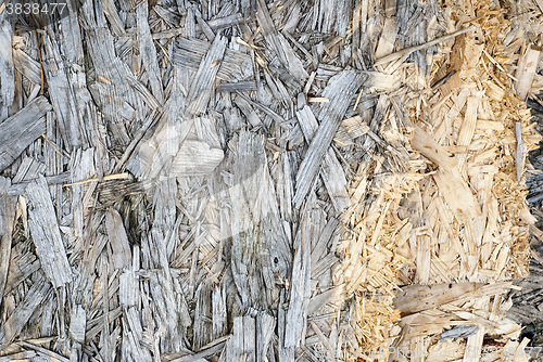 Image of Wooden pressed shavings natural background