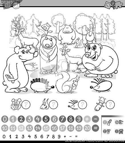 Image of counting animals coloring book