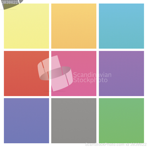 Image of Set of Colorful Halftone Backgrounds.