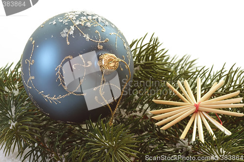 Image of Blue christmas tree ball