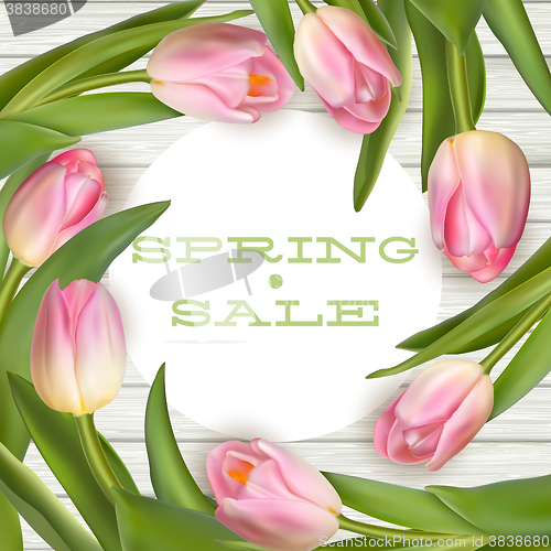 Image of Bright spring sale design. EPS 10