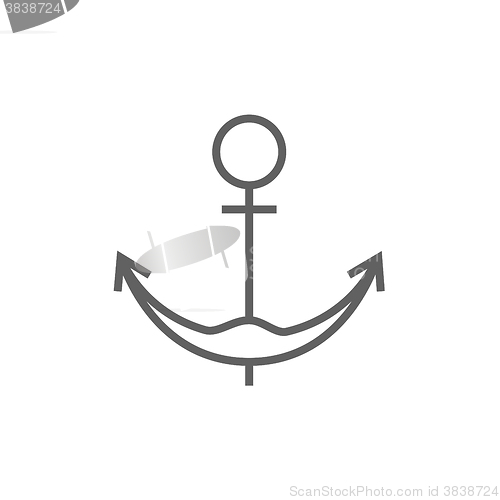 Image of Anchor line icon.