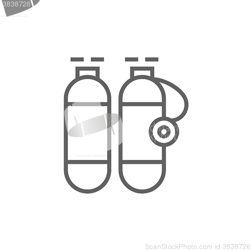 Image of Oxygen tank line icon.