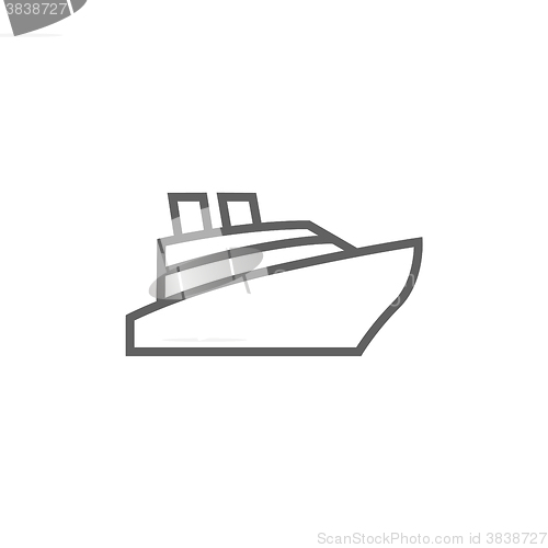 Image of Cruise ship line icon.