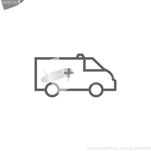 Image of Ambulance car line icon.