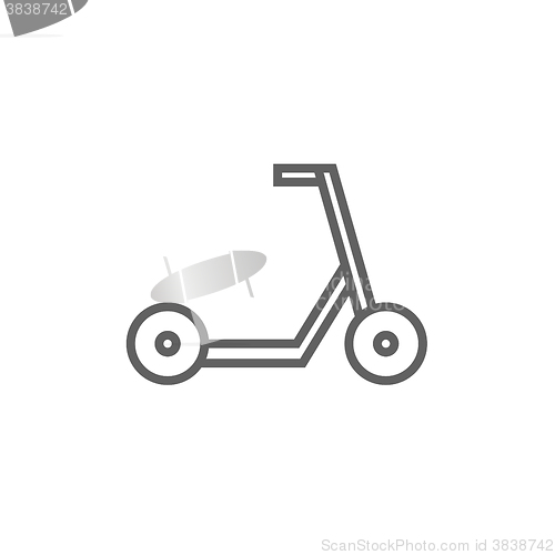 Image of Kick scooter line icon.