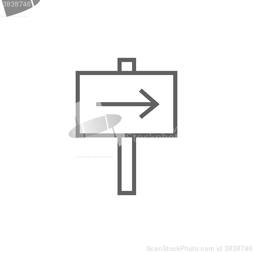 Image of Travel traffic sign line icon.