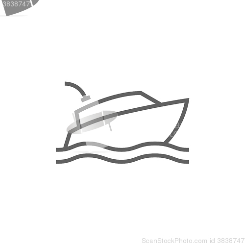 Image of Yacht line icon.