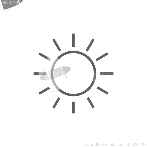 Image of Sun line icon.