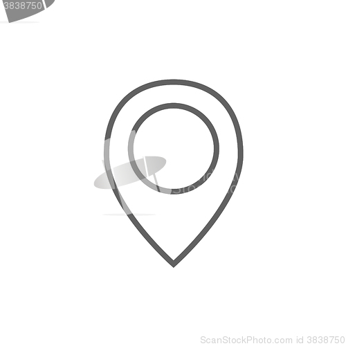 Image of Map pointer line icon.