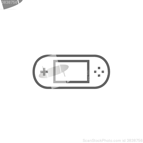 Image of Game console gadget line icon.