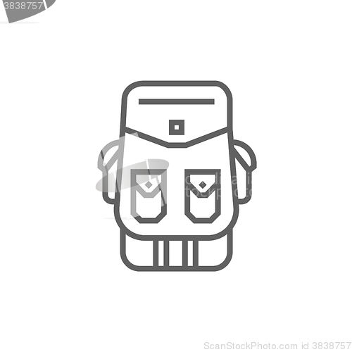 Image of Backpack line icon.