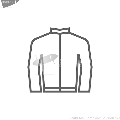 Image of Biker jacket line icon.