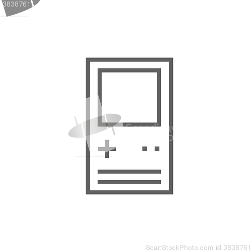 Image of Electronic game line icon.