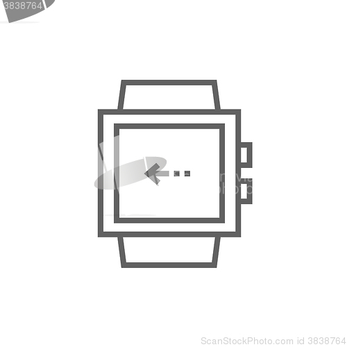 Image of Smartwatch line icon.