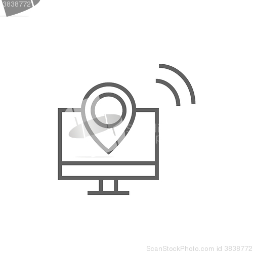 Image of Navigation line icon.