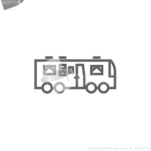 Image of Motorhome line icon.