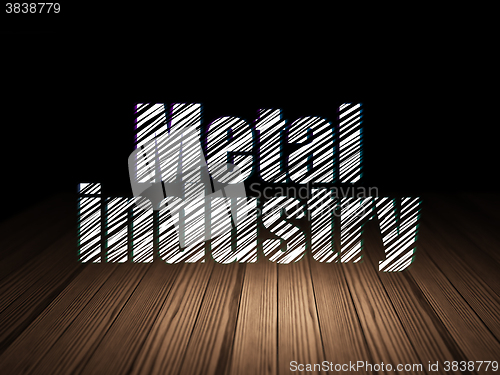 Image of Manufacuring concept: Metal Industry in grunge dark room