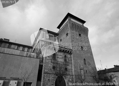 Image of Tower of Settimo in Settimo Torinese in black_and_white