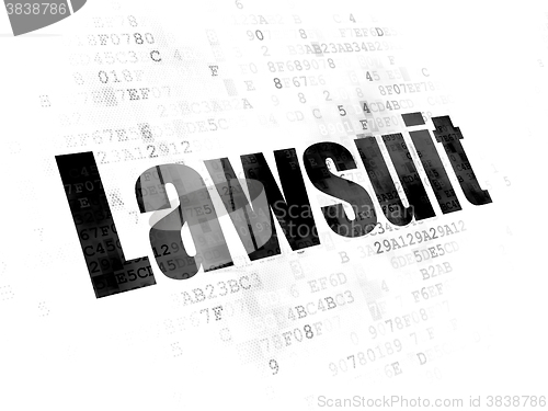 Image of Law concept: Lawsuit on Digital background