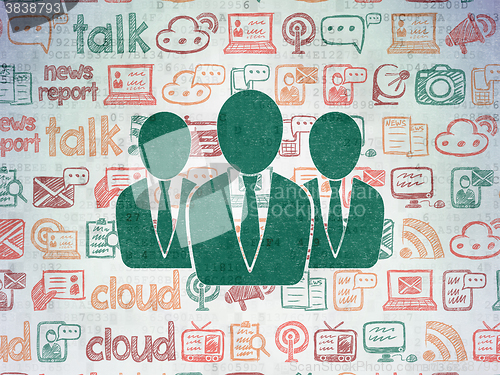 Image of News concept: Business People on Digital Paper background