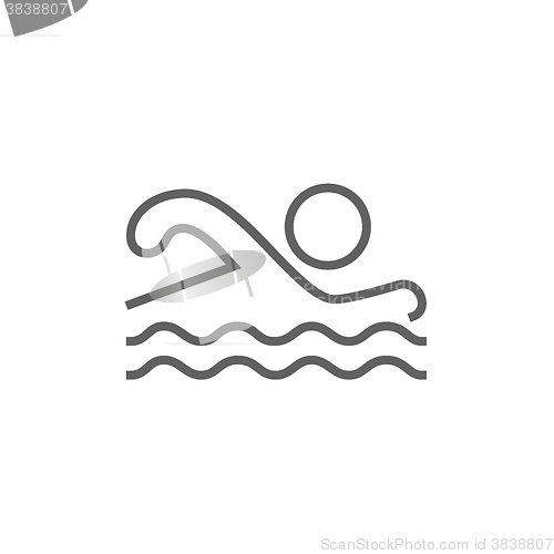 Image of Swimmer line icon.