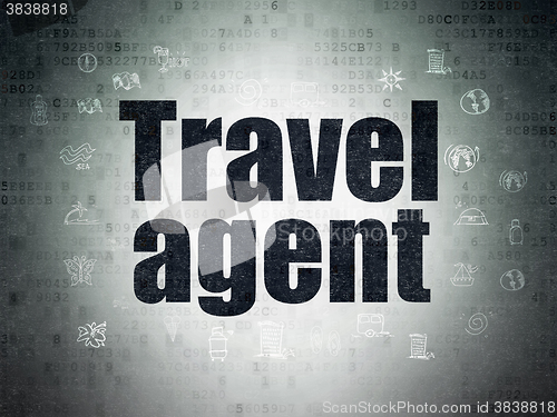 Image of Tourism concept: Travel Agent on Digital Paper background