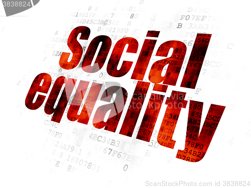 Image of Political concept: Social Equality on Digital background