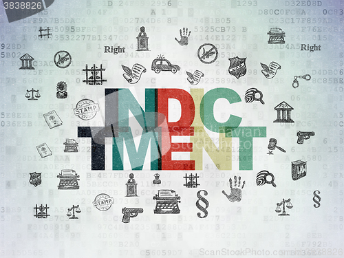 Image of Law concept: Indictment on Digital Paper background