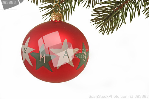 Image of Red christmas tree ball