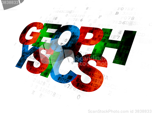 Image of Science concept: Geophysics on Digital background