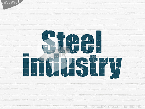 Image of Manufacuring concept: Steel Industry on wall background