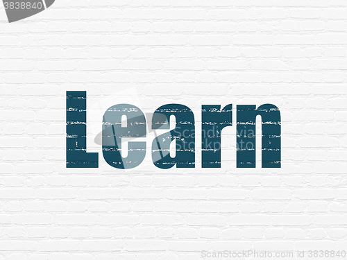 Image of Education concept: Learn on wall background