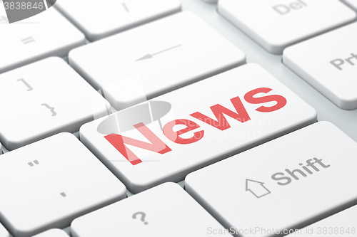 Image of News concept: News on computer keyboard background