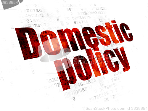 Image of Politics concept: Domestic Policy on Digital background