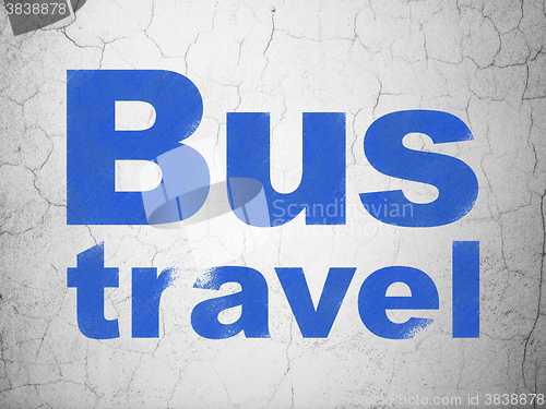 Image of Tourism concept: Bus Travel on wall background