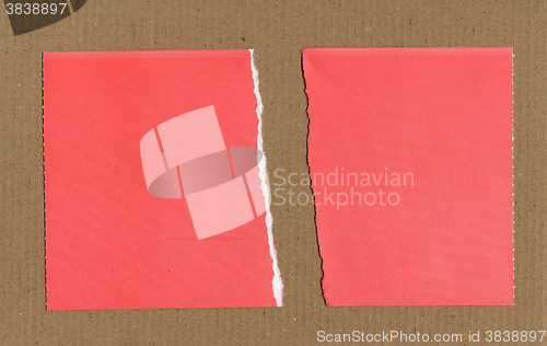 Image of Red Torn paper pieces