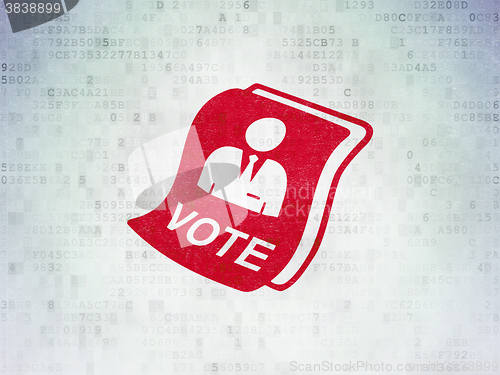 Image of Politics concept: Ballot on Digital Paper background