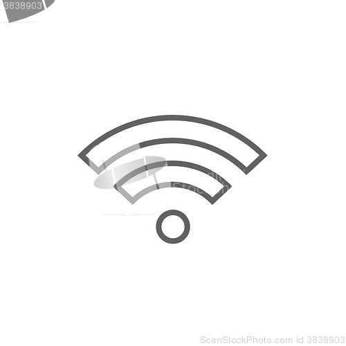 Image of Wifi sign line icon.
