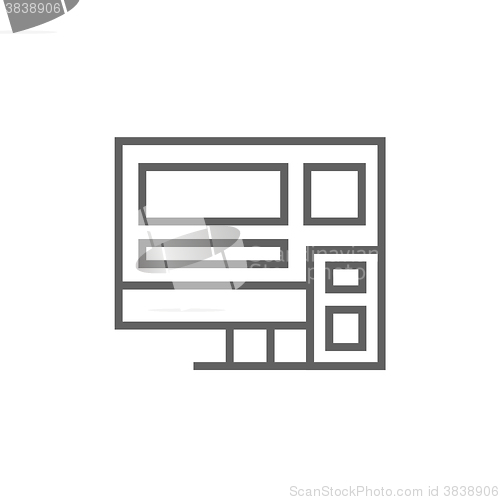 Image of Responsive web design line icon.